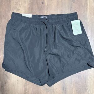 H&M Black Mesh-Lined Athletic Shorts